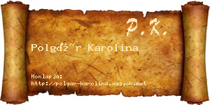 Polgár Karolina névjegykártya